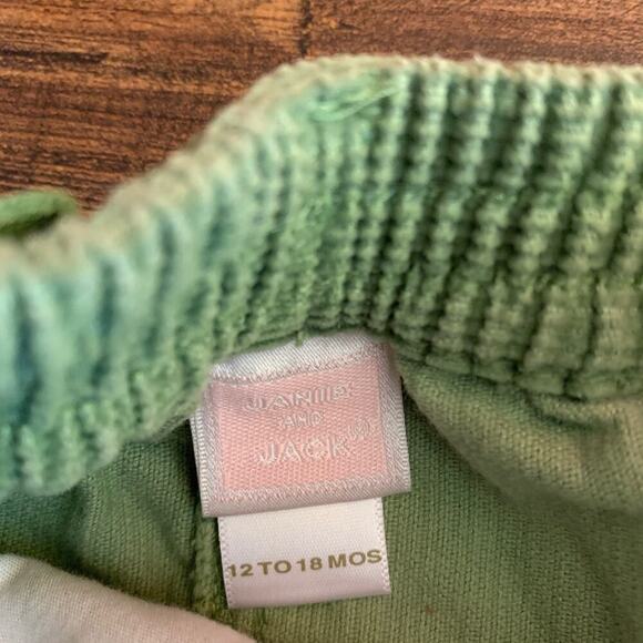 JANIE AND JACK Girl’s Green Corduroy Pleated Skirt with Bow Belt/Size: 12-18 Mos - Picture 3 of 9